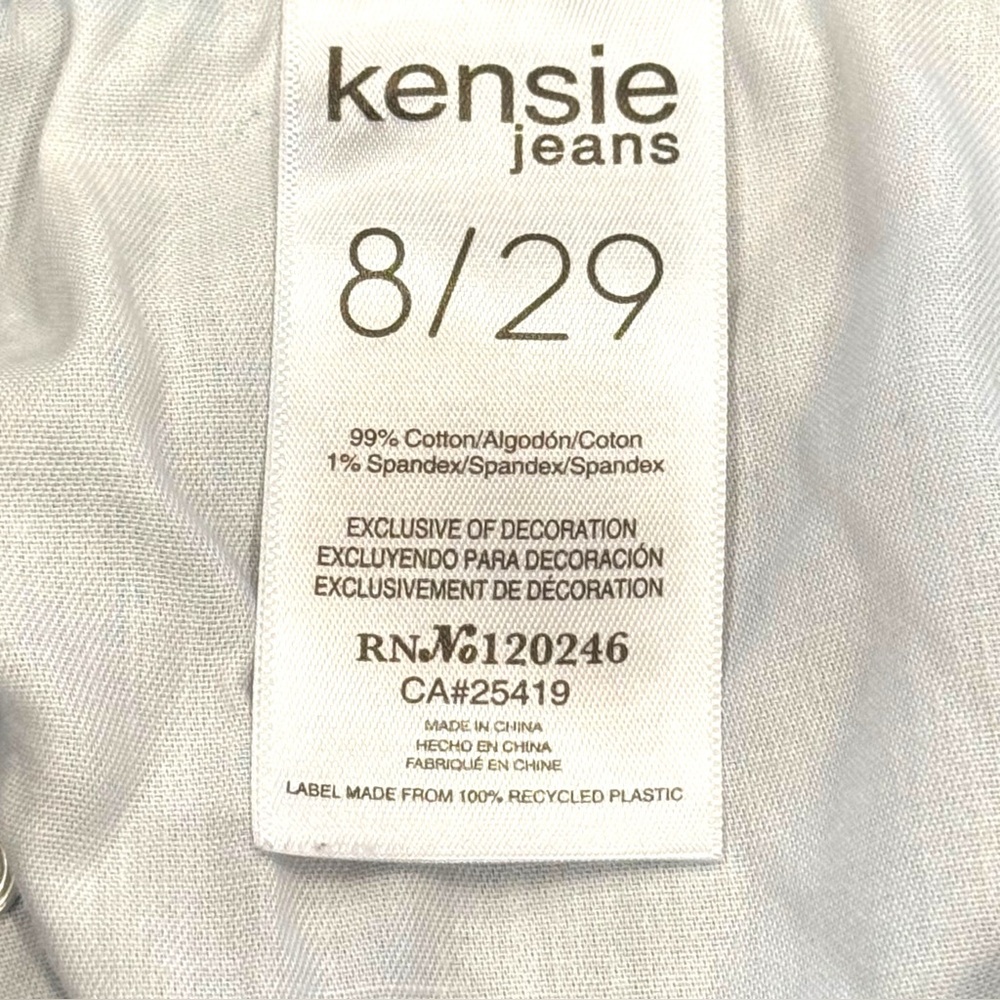 KENSIE Size 8/29 The Aubrey Retro Luxe High-Rise Relaxed Straight 30” Inseam NEW - Picture 10 of 12